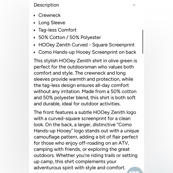 Hooey men’s Zenith Long Sleeve T-Shirt sz XL - Picture 4 of 4